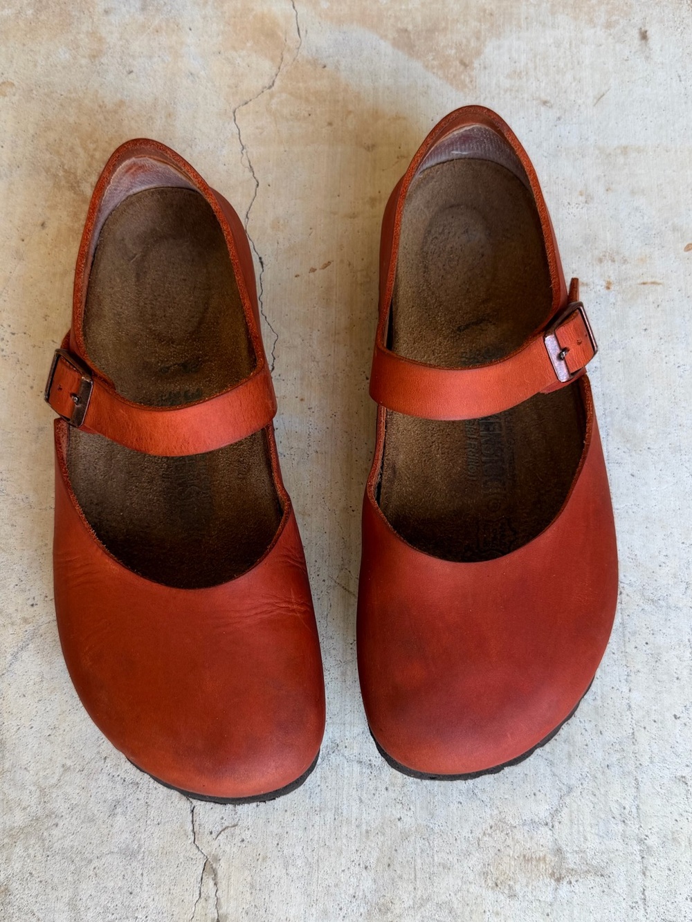 Birkenstock 38 Messina Orange Clogs